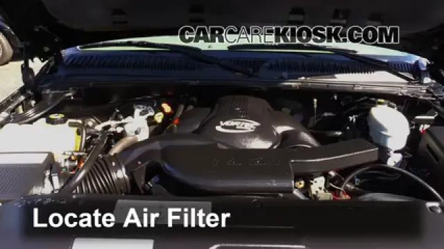 2003 GMC Sierra Denali 6.0L V8 Filtro de aire (motor) Cambio